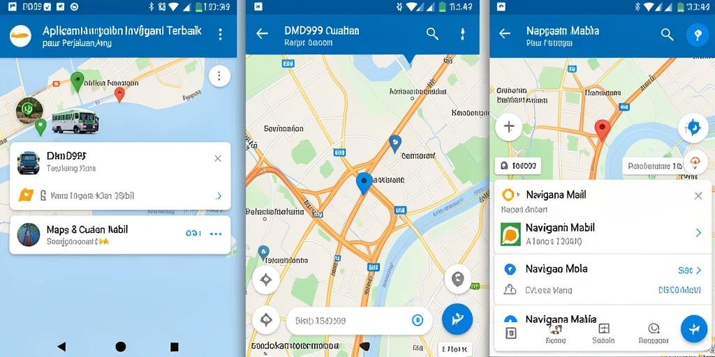 Antarmuka DMD999 yang informatif dan mudah digunakan untuk navigasi.