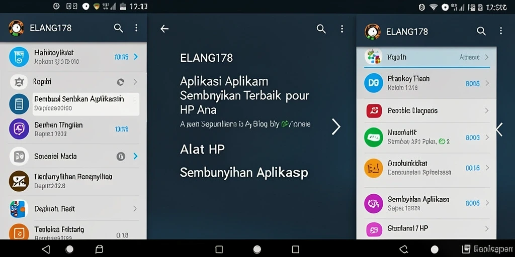 Antarmuka utama aplikasi ELANG178 untuk menyembunyikan aplikasi.