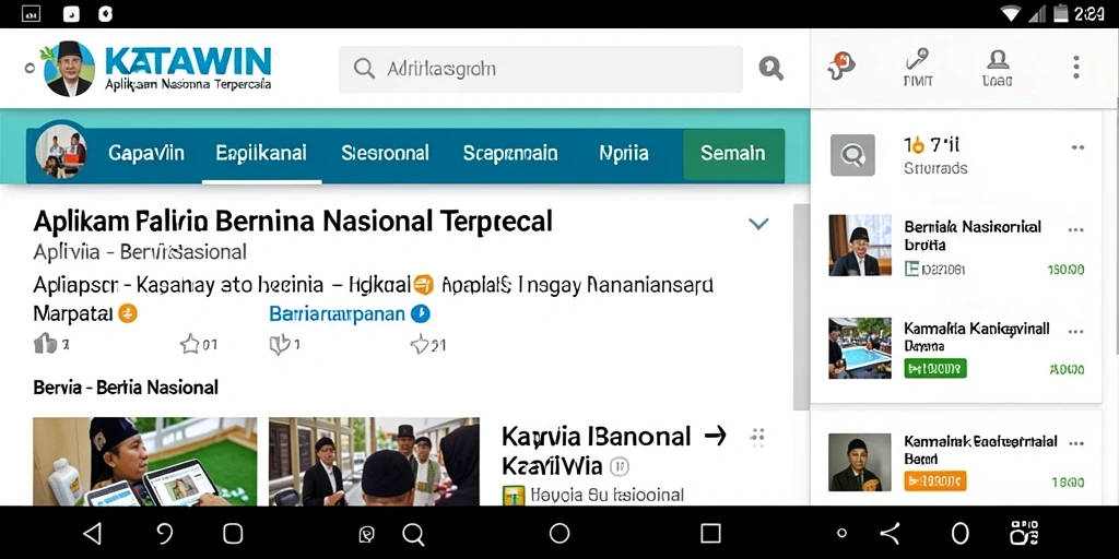 Tampilan antarmuka KATAWIN yang menampilkan berita nasional.
