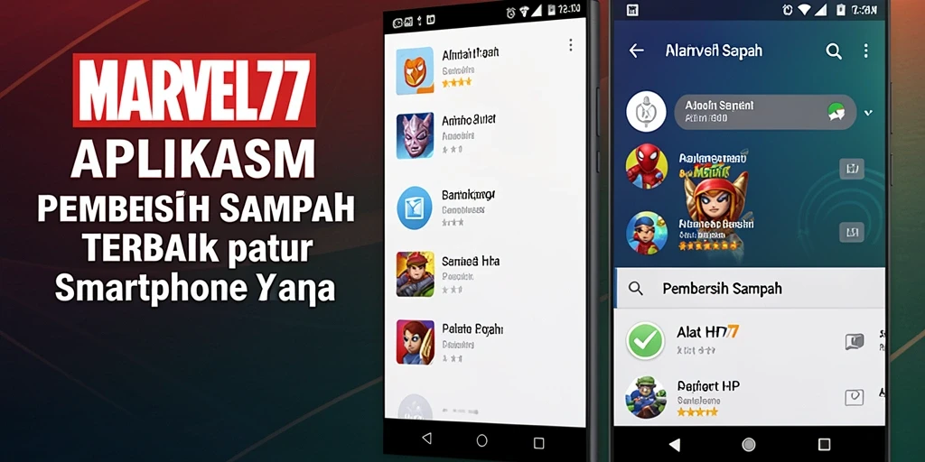 Antarmuka bersih dan intuitif dari aplikasi Pembersih Sampah MARVEL77.