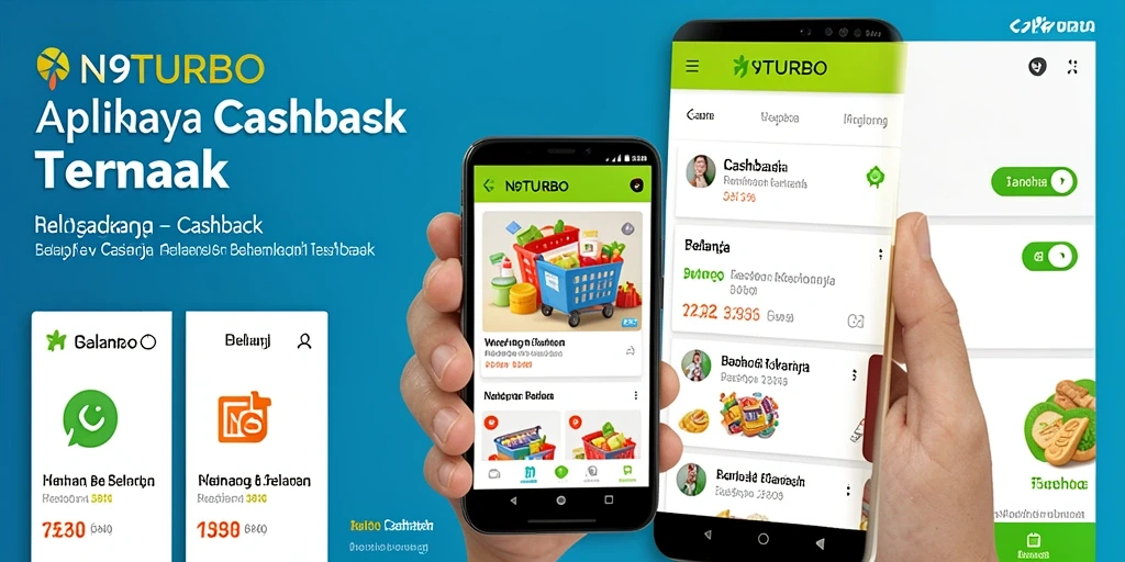 Tampilan utama N9TURBO menampilkan berbagai penawaran Cashback menarik.