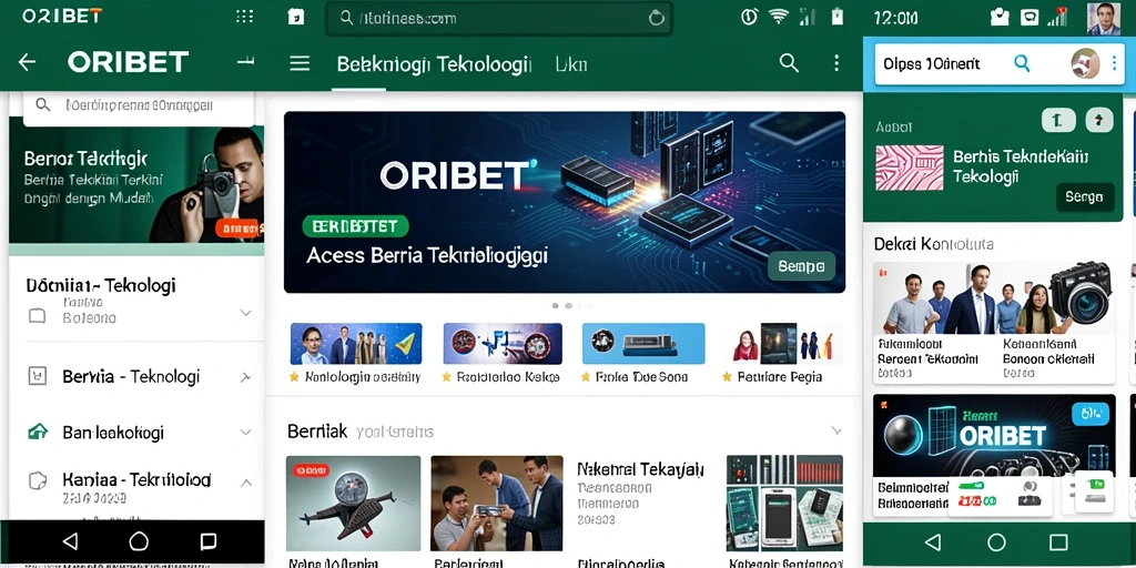 Tampilan antarmuka pengguna ORIBET yang modern dan intuitif.