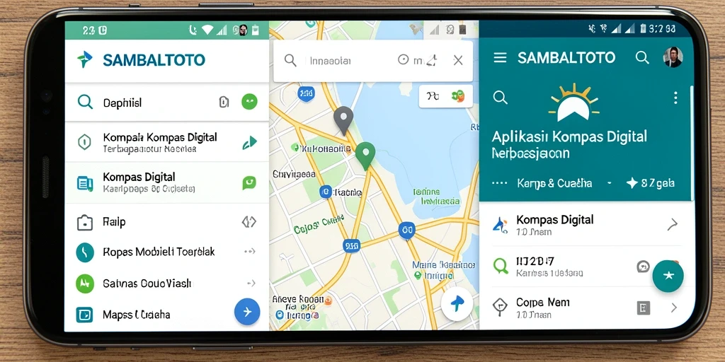 Antarmuka SAMBALTOTO yang menampilkan fungsi Kompas Digital.