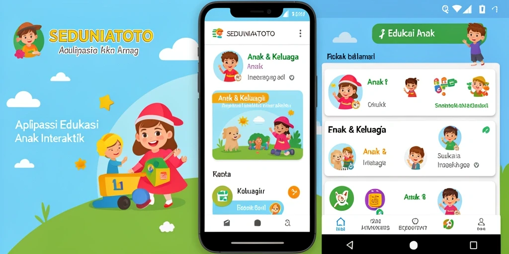 Antarmuka SEDUNIATOTO yang menarik untuk belajar anak.